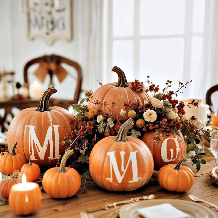 pumpkin centerpiece for wedding