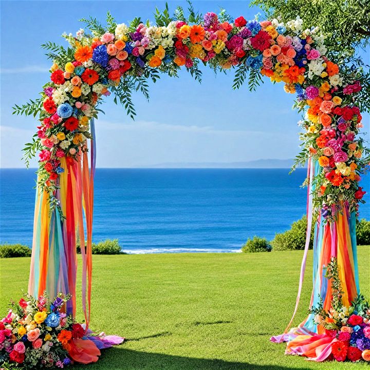 rainbow arch for inclusive weddings