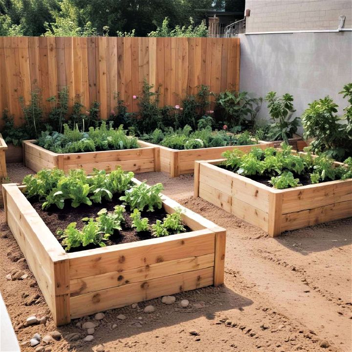 raised garden bed for growing herbs
