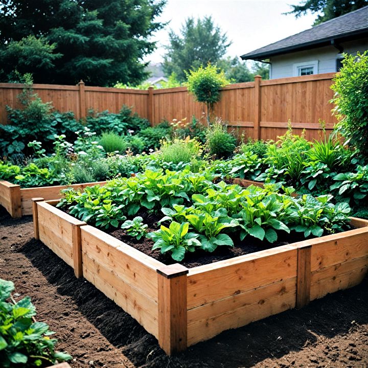 raised garden beds to maximize space