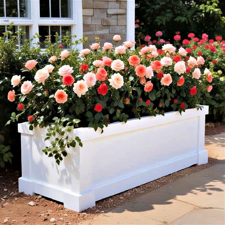 raised rose planter bed