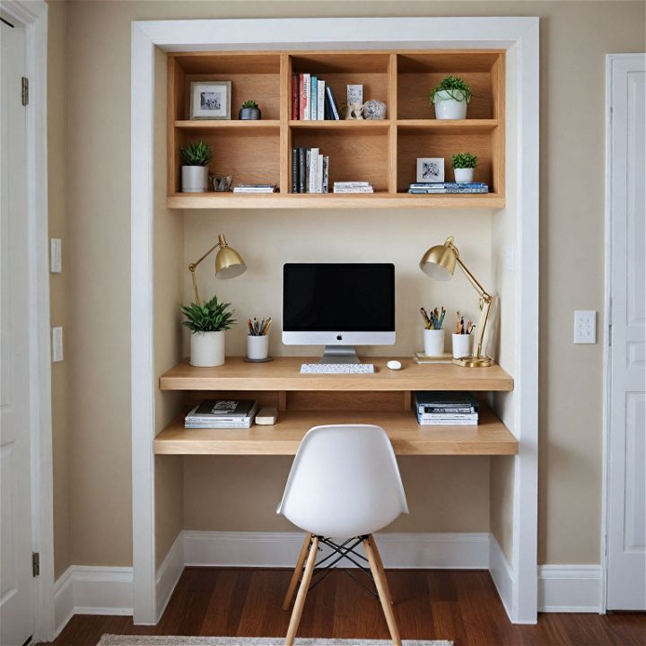 recessed kitchen desk