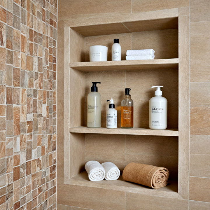 recessed shower shelves for bathroom