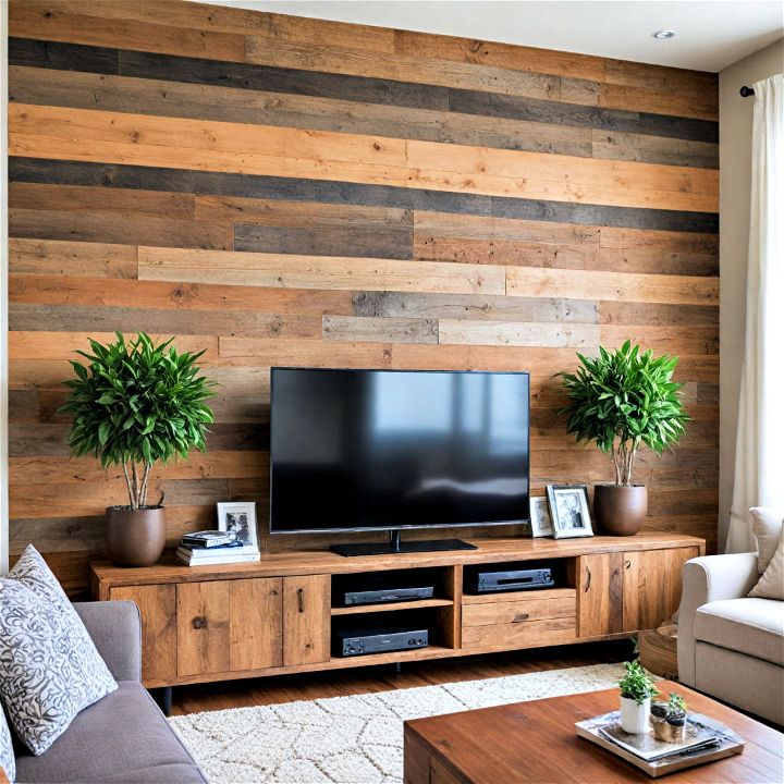 reclaimed wood panels wall