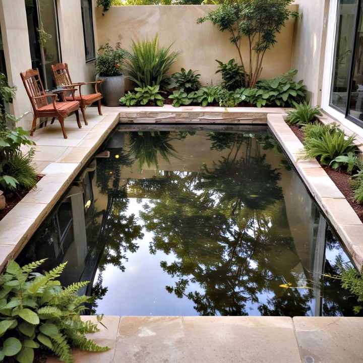 reflective water mirror for patio