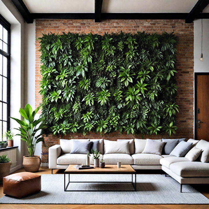 refresh a brick backdrop with greenery