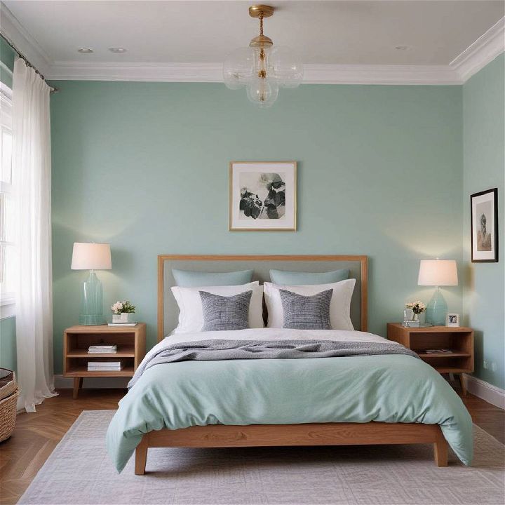 refreshing mint bedroom paint color