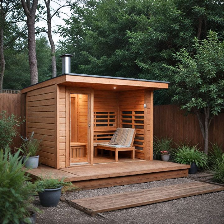 relaxation outdoor sauna