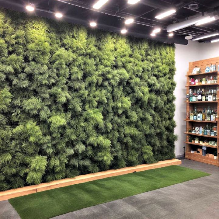 retail display artificial grass wall design