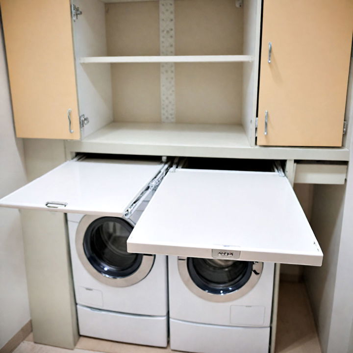 retractable laundry shelves