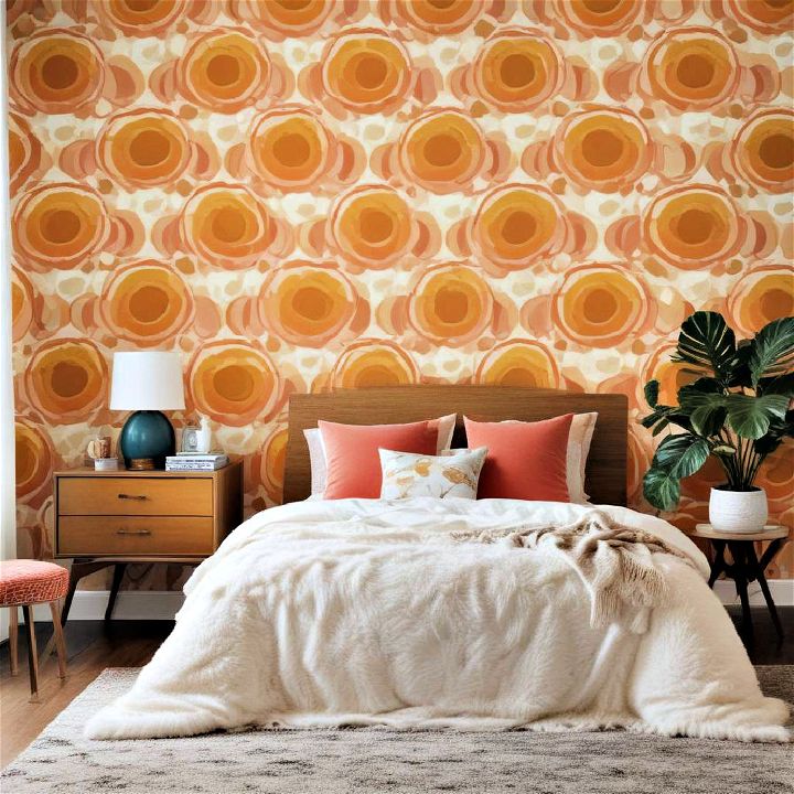 retro patterns wallpaper for bedroom