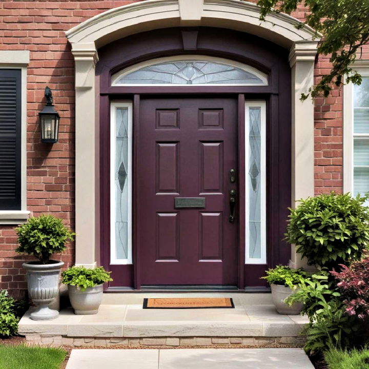 rich burgundy front door color