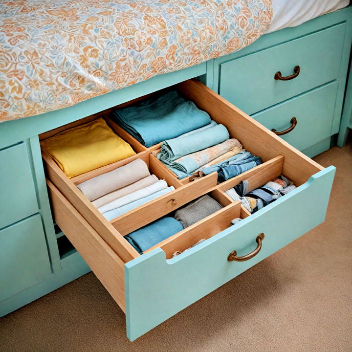 roll out drawers for comforter storage