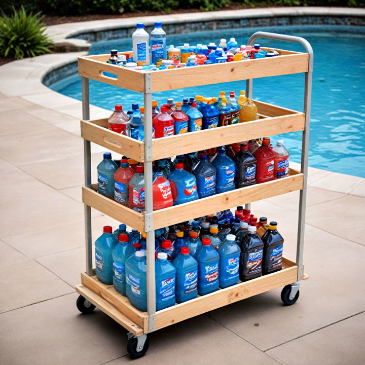 rolling cart with multiple tiers
