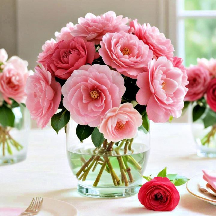 romantic theme camellia display