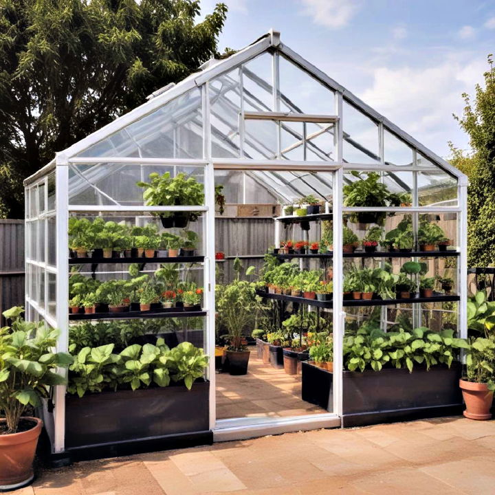 rooftop greenhouse to protect plants