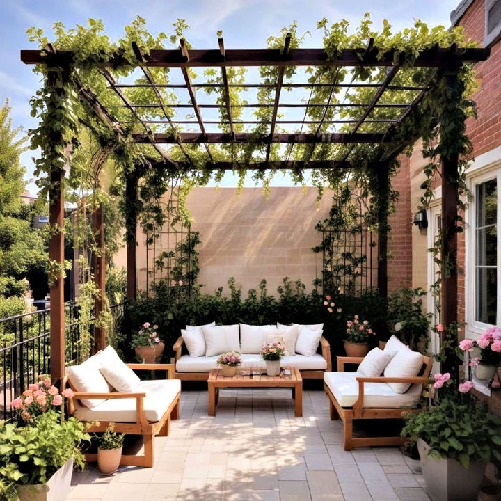 rooftop pergola and trellis