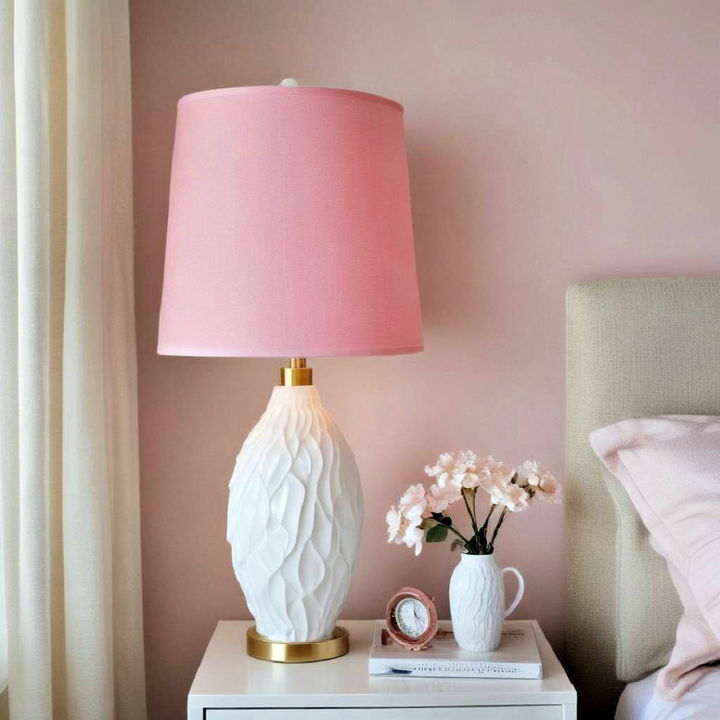 room decor pink lampshade