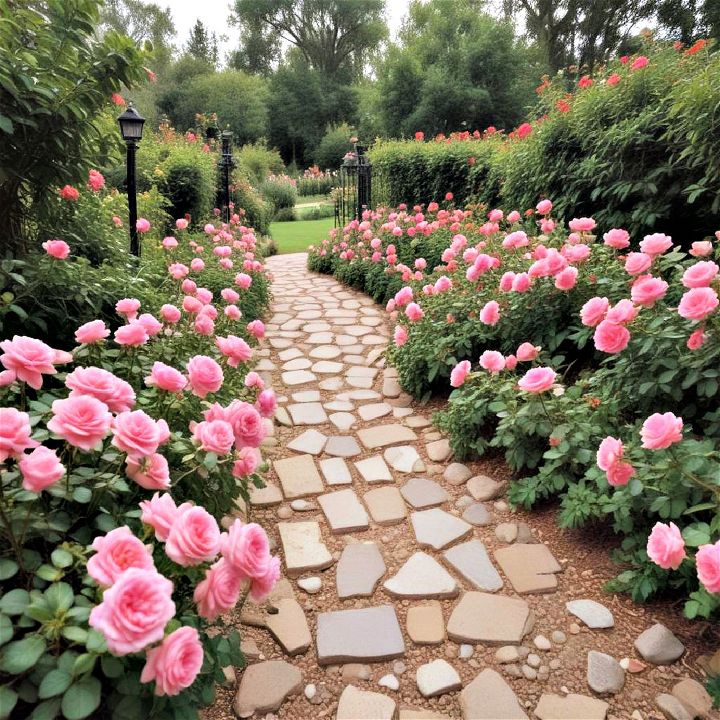 rose garden walkway
