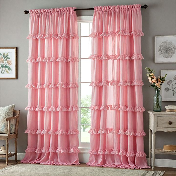 ruffled curtains for living room
