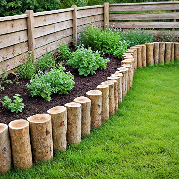 rustic and charming log roll borders