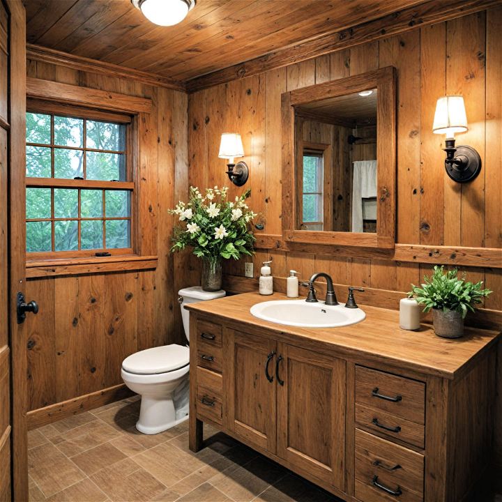 rustic and cozy wood paneling