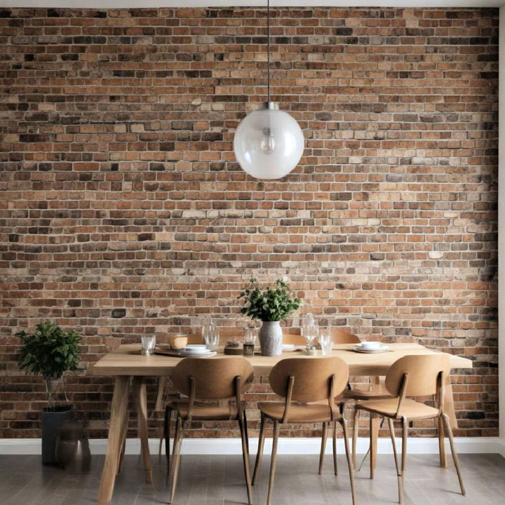 rustic brown brick wallpaper