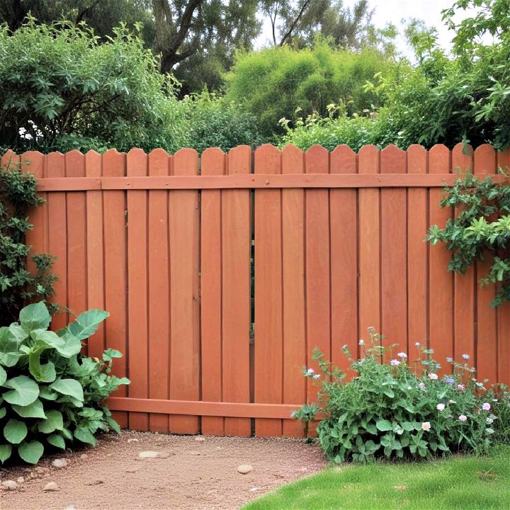rustic charm terracotta colored fence