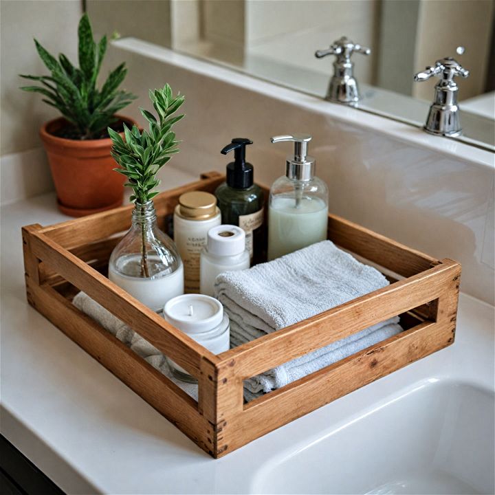 rustic charm wooden crate tray