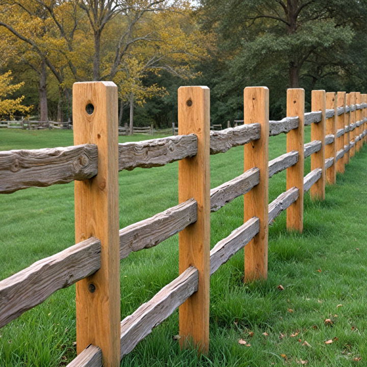 rustic charm wooden split rail farm fence