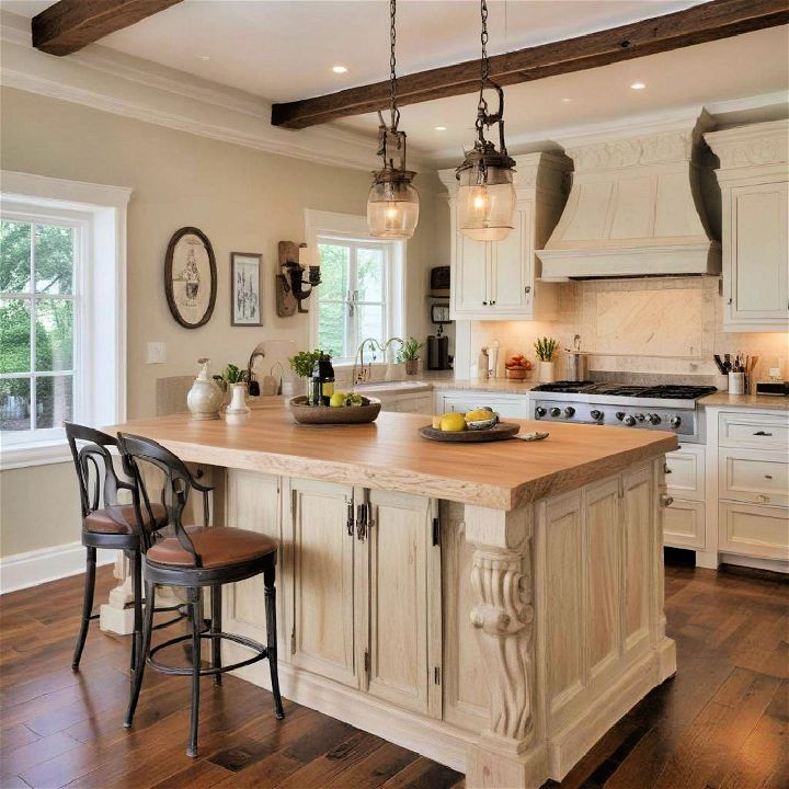 rustic corbels for kitchen island