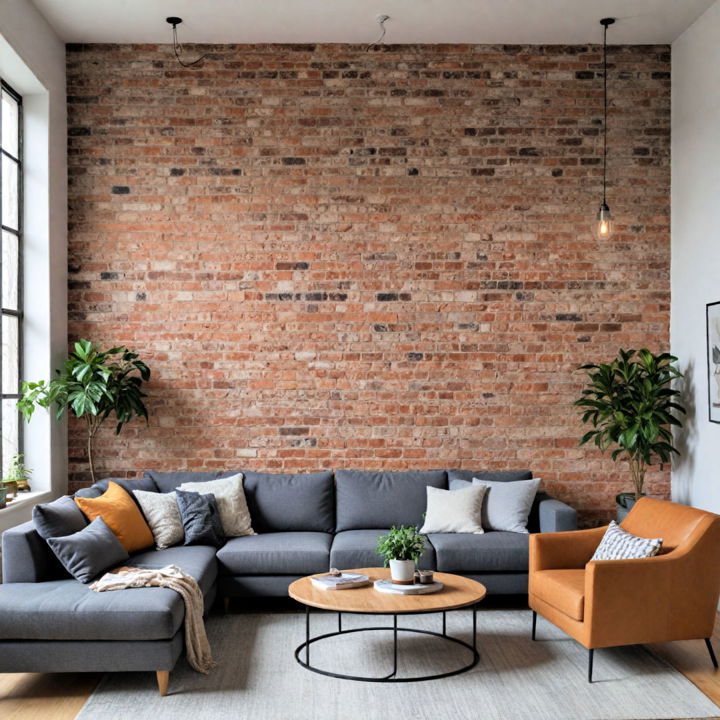 rustic exposed brick walls