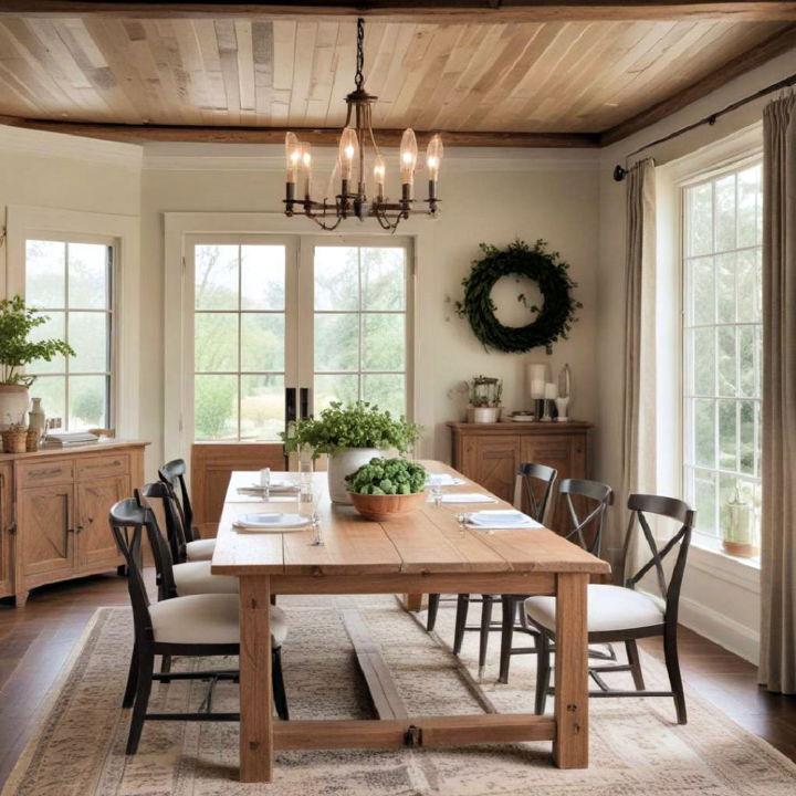 rustic farmhouse dining rooms