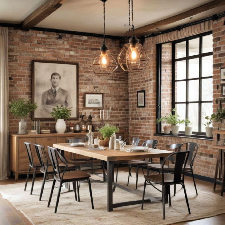 rustic industrial dining rooms decor