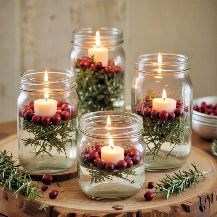 rustic mason jars for thanksgiving centerpiece