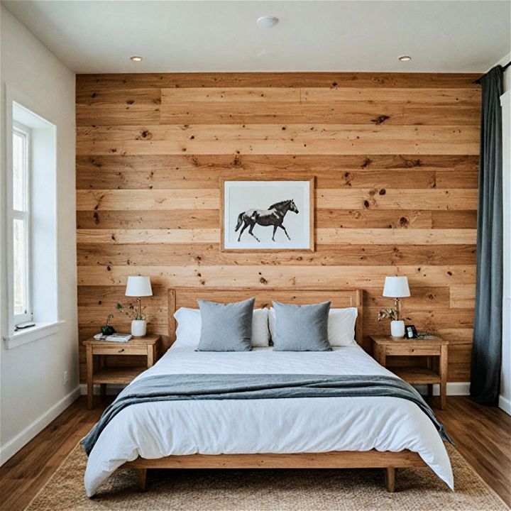 rustic wood paneling for a cozy atmosphere