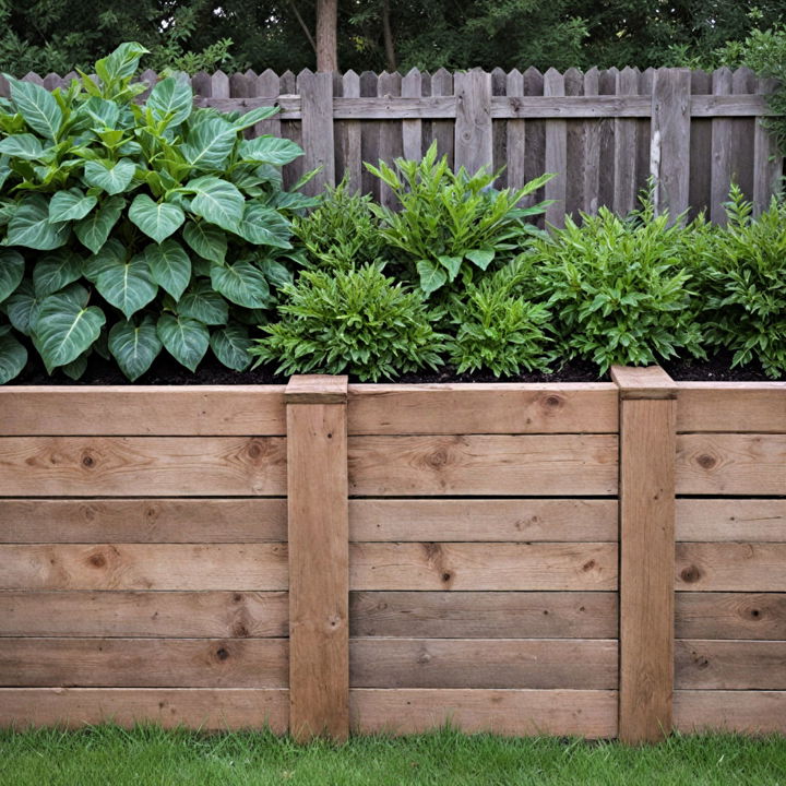 rustic wood planters