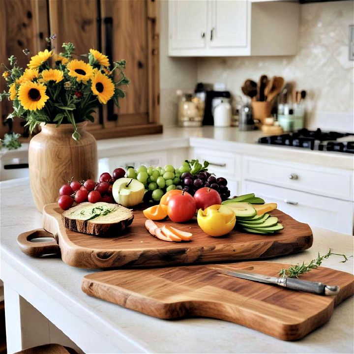 rustic wooden cutting boards