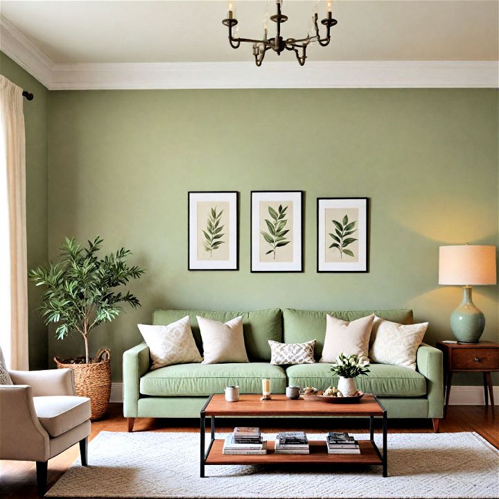 sage green living room