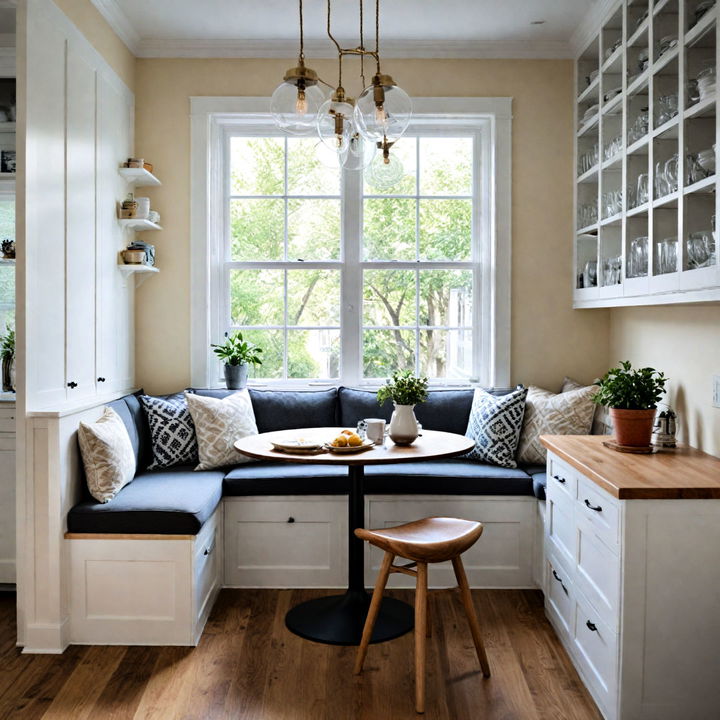 scandinavian kitchen built in seating