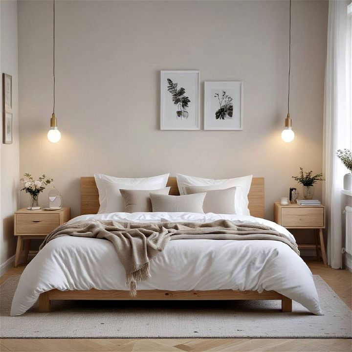 scandinavian simplicity bedroom for women