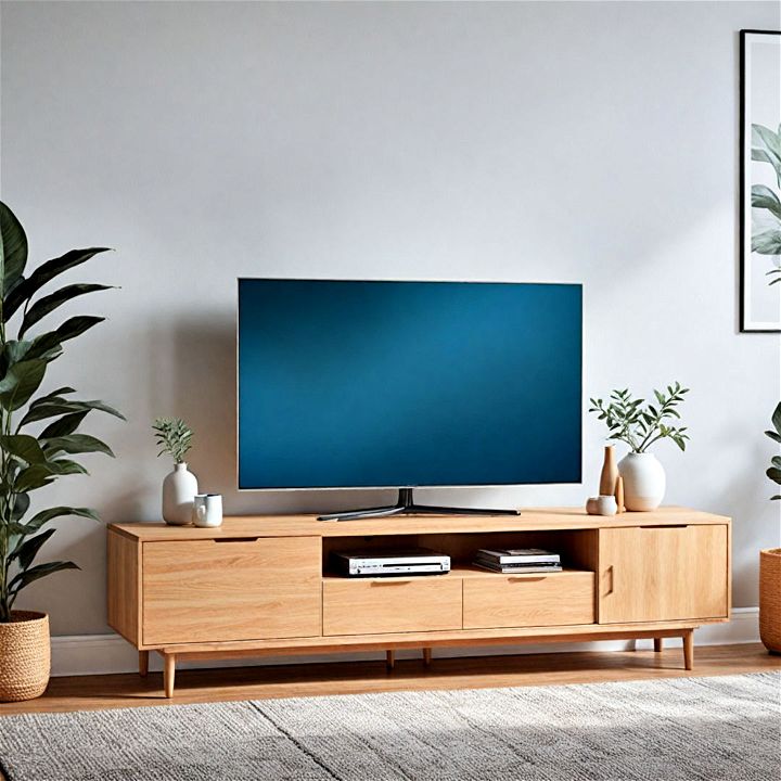 scandinavian tv stand to create a clean look