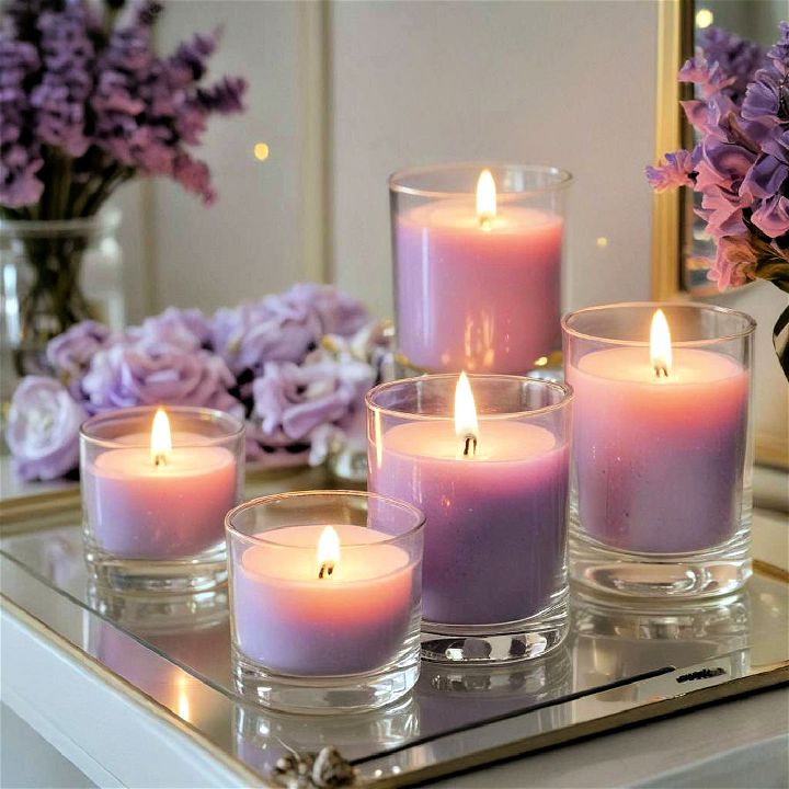 scented candles with elegant holders