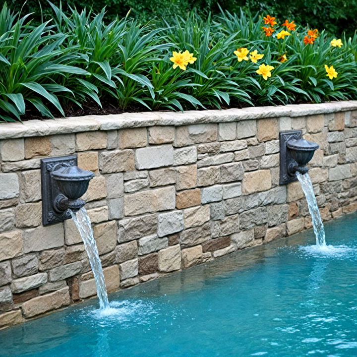 sconces pool fountain