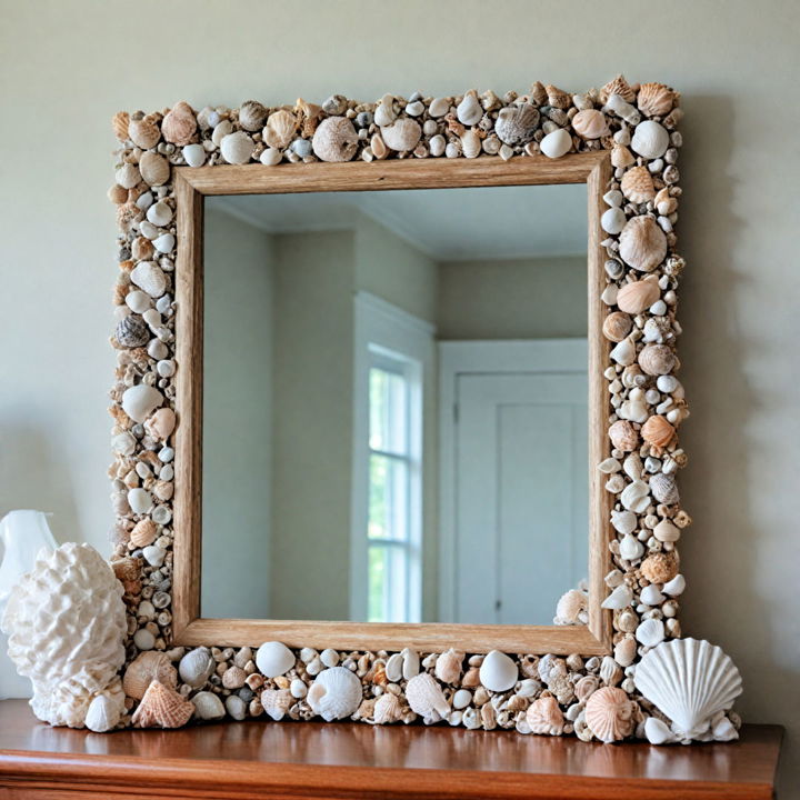 seashell mirror frame
