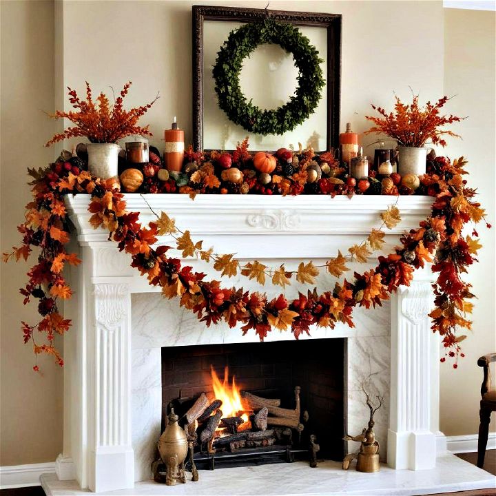 seasonal mantel garland for a festive look
