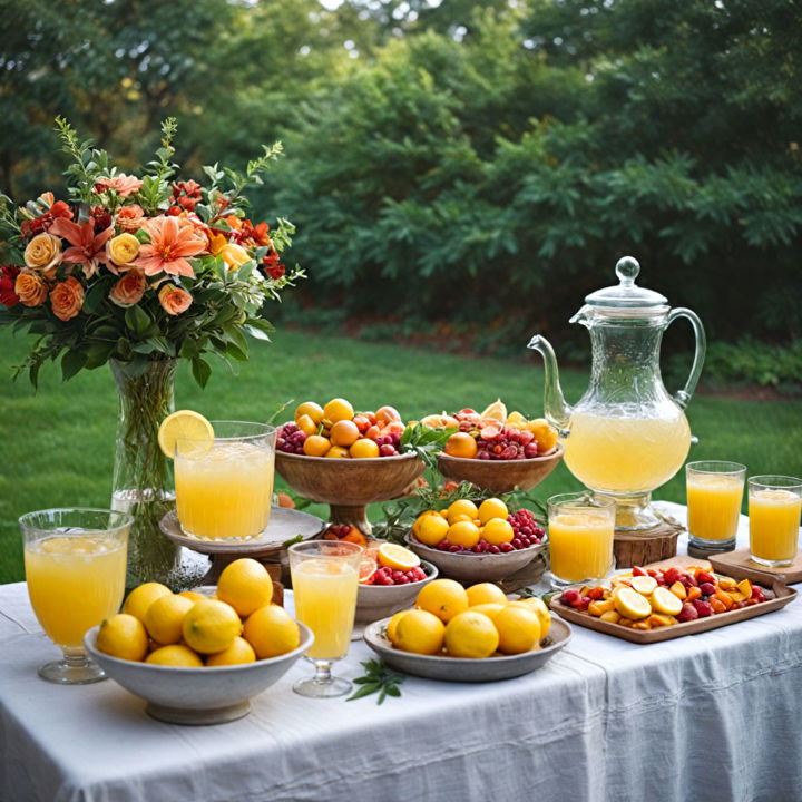 seasonal refreshments for garden wedding