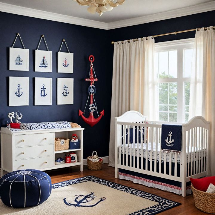 set sail with a nautical themed nursery
