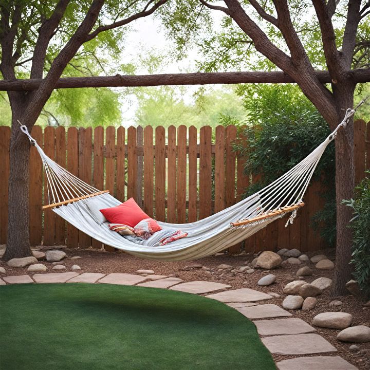 set up a backyard hammock