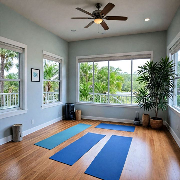 set up a yoga studio in your florida room